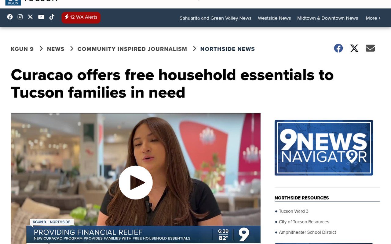 KGUN 9 coverage of Curacao's Essential Assistance Program